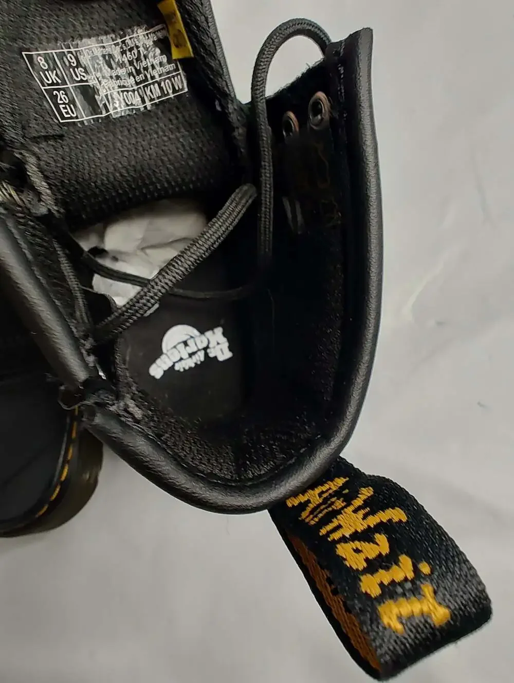 Dr. Martens 1460 Softy T Toddler Black Leather Lace-Up Boots Childs Size 9